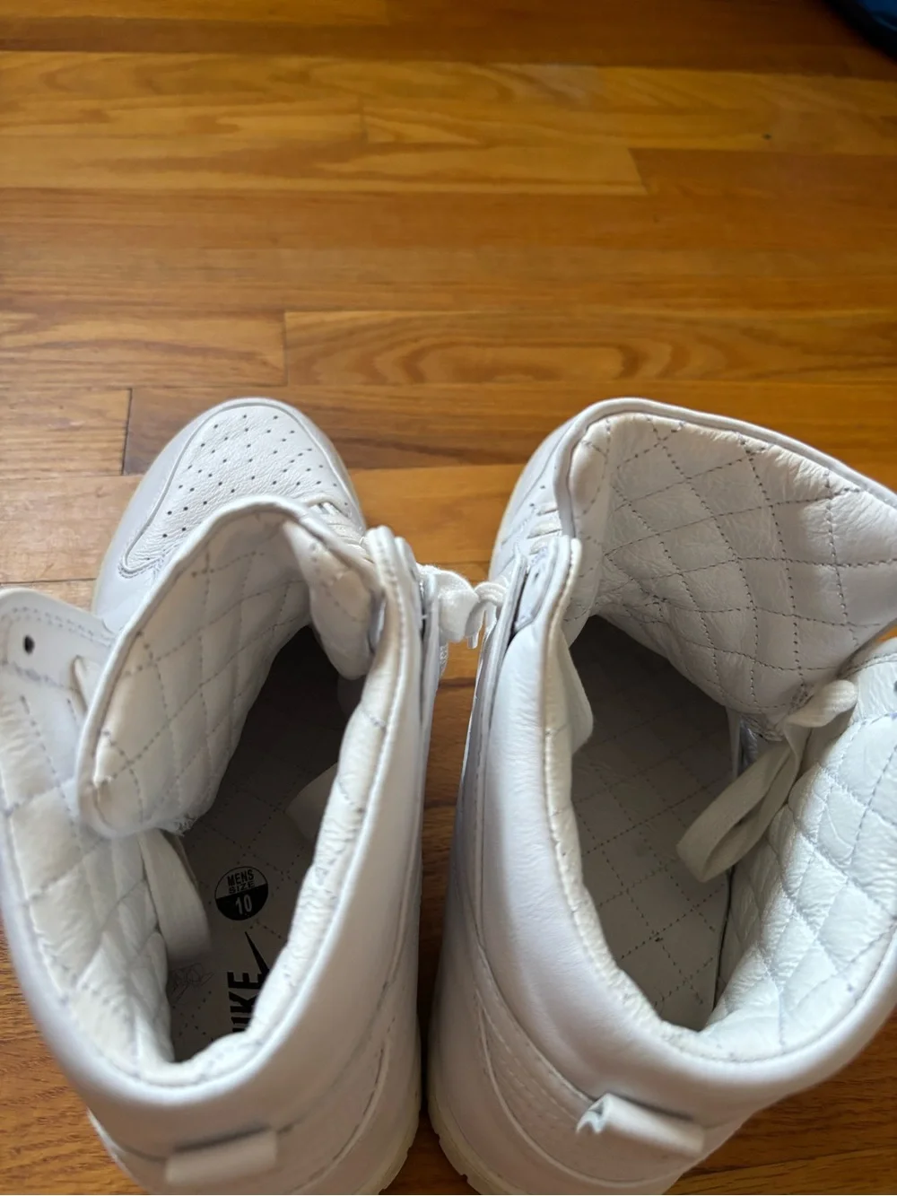 NikeLab Dunk High Lux White Leather Size 10 718790-101